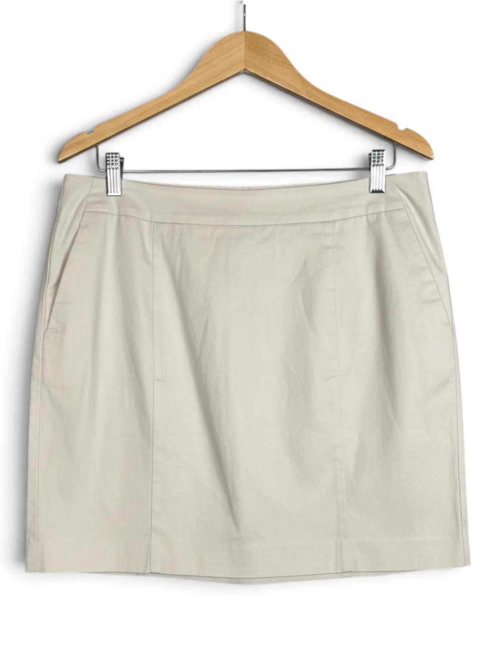 Ann Taylor Madison Skirt 12P Petite Cream Ivory NWT 🤍 Quiet Luxury